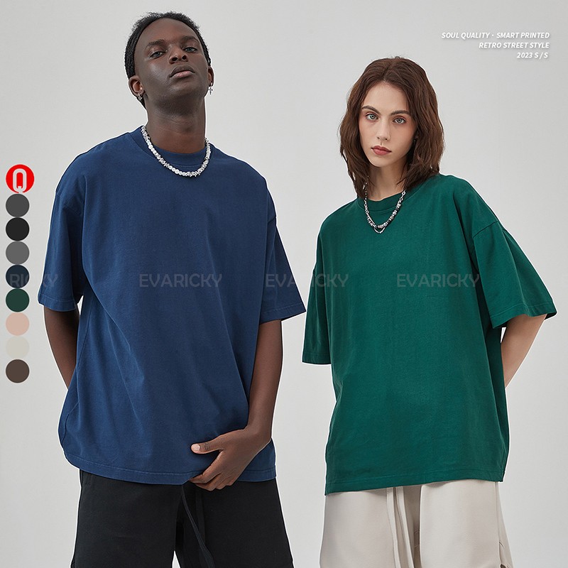 เสื้อยืดยิมคอตตอน 100% ลายทึบ