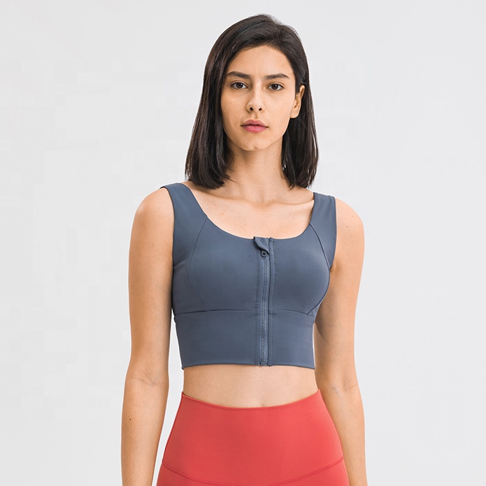 ซิปด้านหน้าวิ่งบรากีฬา