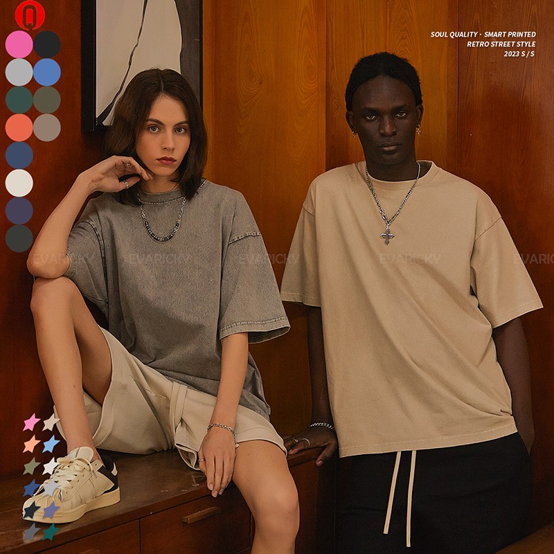 เสื้อยืดสีทึบ unisex